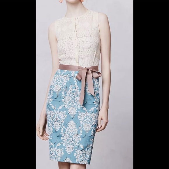 Byron Lars Dresses & Skirts - Beguile By Byron Lars Lasercut Fleur-De-Lys Sheath Dress